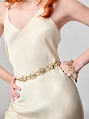 Aela Gold Tone Oval Link Chain Belt - Image 3 of 3