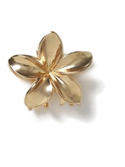 Aela Gold Tone Hibiscus Flower Hair Claw - Image 1 of 3