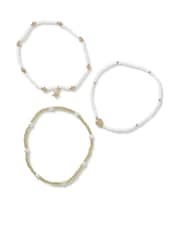 Aela Shell Starfish Pendant Stretch White Anklet Set - Image 1 of 2
