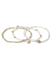 Aela Shell Starfish Pendant Stretch White Anklet Set - Image 2 of 2