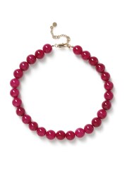 Aela Pink Natural Stone Necklace - Image 1 of 3