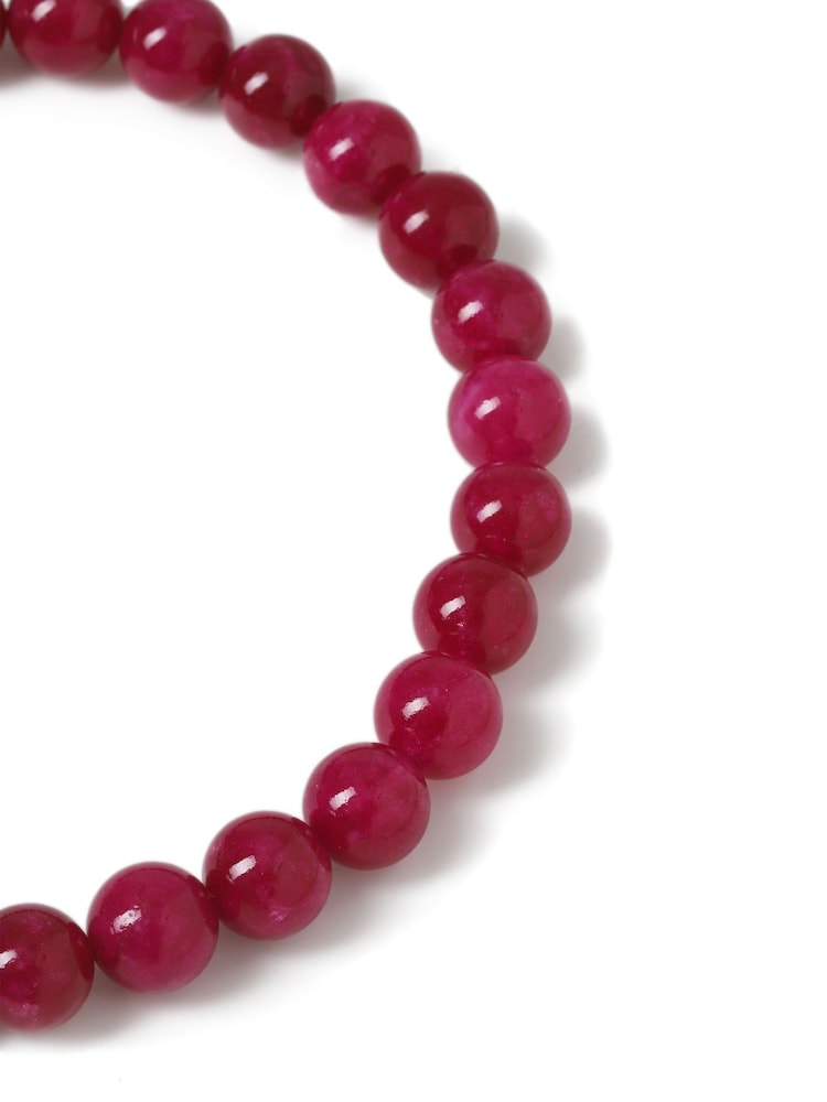 Aela Pink Natural Stone Necklace - Image 2 of 3