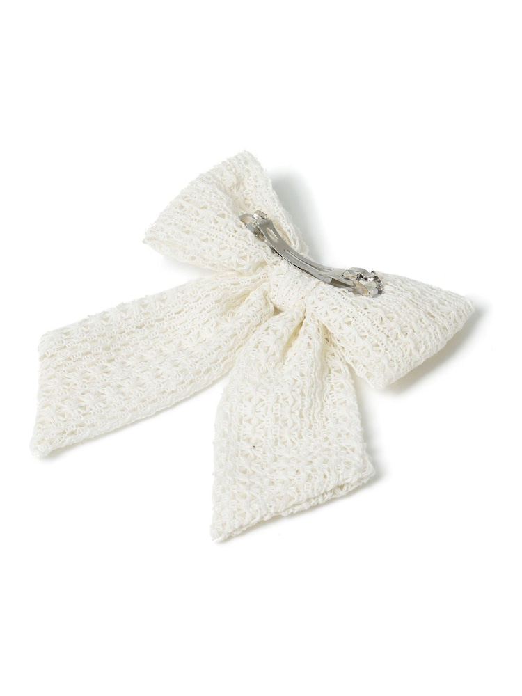 Aela Cream Crochet Bow - Image 3 of 4