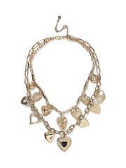 Aela Gold Tone Layered Heart Charm Necklace - Image 1 of 3