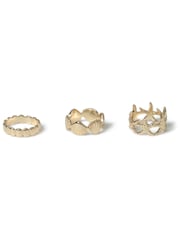 Aela Gold Tone Shell and Starfish Rings Pack - Image 1 of 2