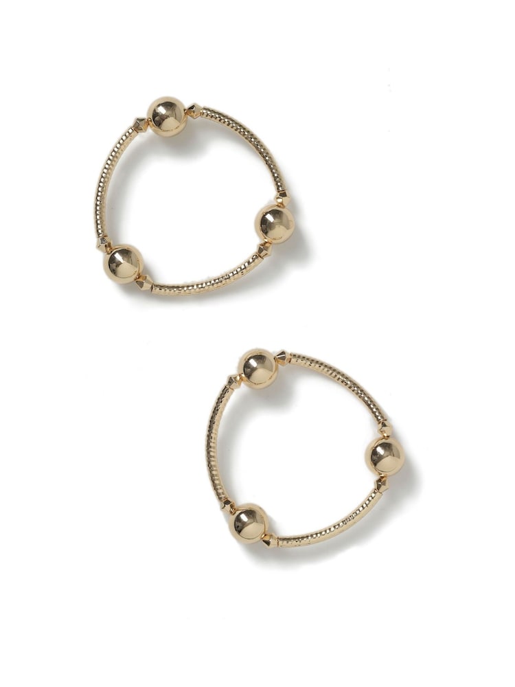 Aela Gold Tone Stretch Ball Bracelet - Image 2 of 2