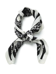 Aela Paisley Print Tie Me Up Black & White Scarf - Image 1 of 3