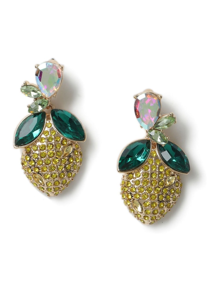Aela Yellow Pave Lemon Drop Earring - Image 1 of 3