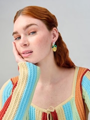 Aela Yellow Pave Lemon Drop Earring - Image 3 of 3