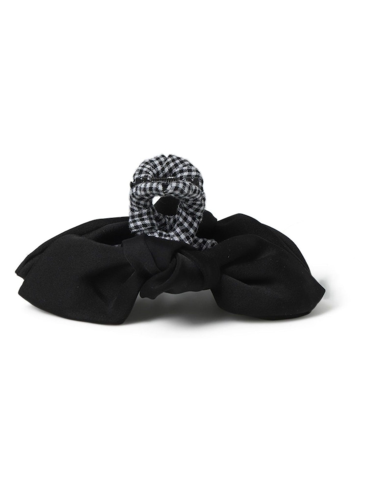 Aela Bow Gingham Print Hair Black Claw - Image 1 of 2