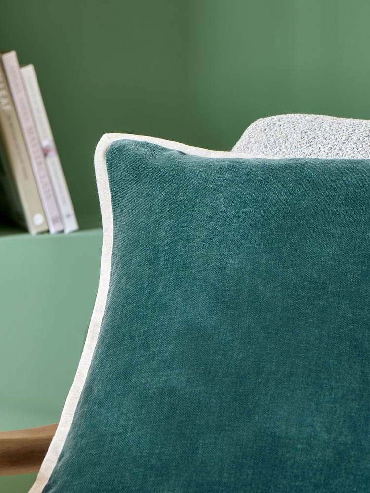 Dark Teal Loxley Velvet 50 x 50cm Cushion - Image 2 of 5 Dark Teal Loxley Velvet 50 x 50cm Cushion - Image 2 of 5