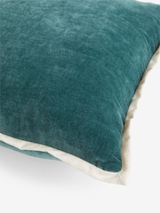 Dark Teal Loxley Velvet 50 x 50cm Cushion - Image 5 of 5