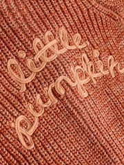 Orange Little Pumpkin 100% Cotton Slogan Baby Cardigan - Image 10 of 10