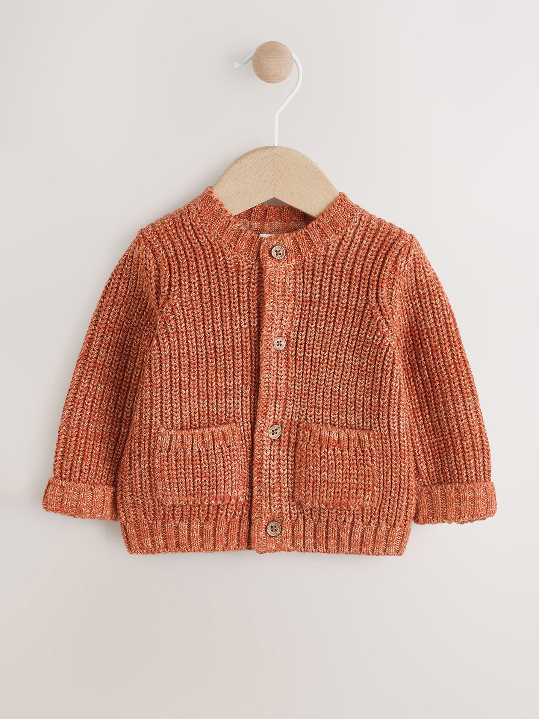 Buy Orange Little Pumpkin 100% Cotton Slogan Baby Cardigan from