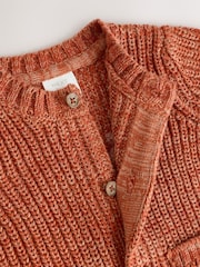 Orange Little Pumpkin 100% Cotton Slogan Baby Cardigan - Image 8 of 10