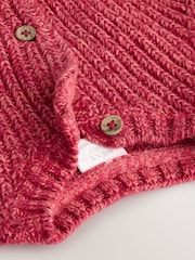 Red 100% Cotton My First Christmas Baby Knitted Cardigan - Image 9 of 12