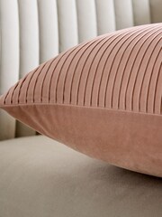 Pink 59 x 59cm Velvet Pleat Cushion - Image 2 of 5