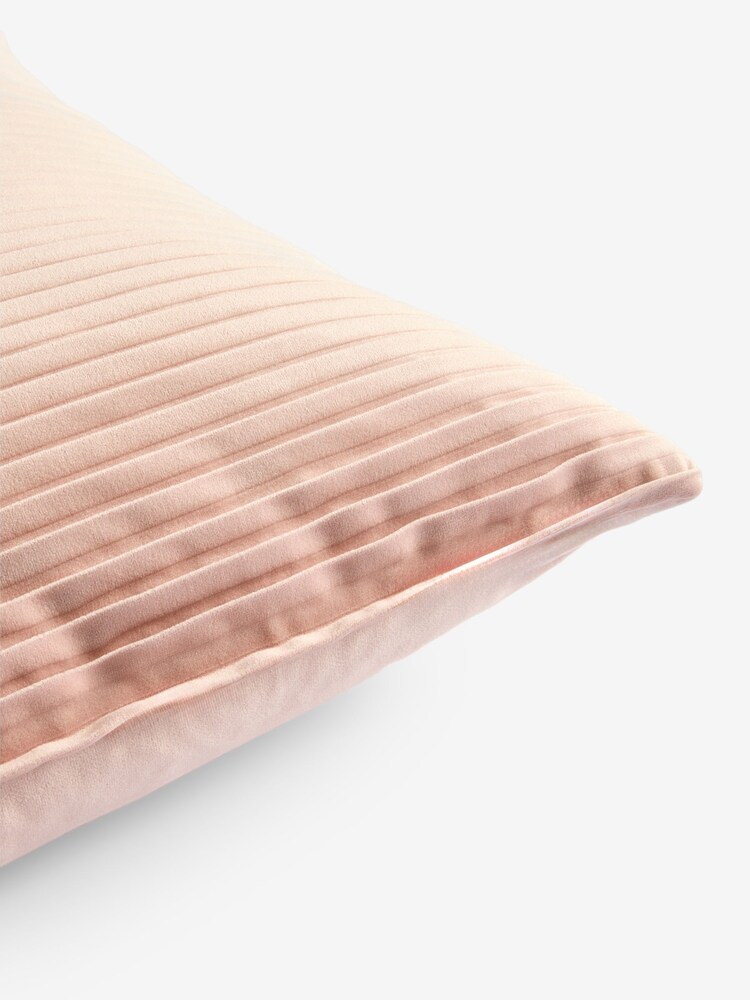 Pink 59 x 59cm Velvet Pleat Cushion - Image 5 of 5 Pink 59 x 59cm Velvet Pleat Cushion - Image 5 of 5
