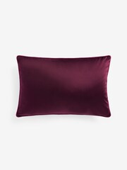 Plum Purple 40 x 59cm Matte Velvet Cushion - Image 3 of 5