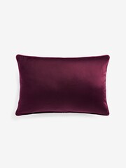 Plum Purple 40 x 59cm Matte Velvet Cushion - Image 4 of 5