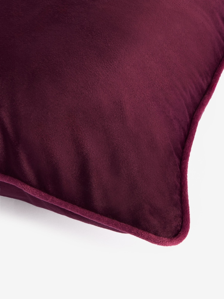 Plum Purple 40 x 59cm Matte Velvet Cushion - Image 5 of 5