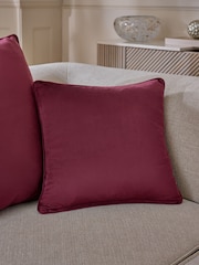 Plum Purple 43 x 43cm Matte Velvet Cushion - Image 1 of 6