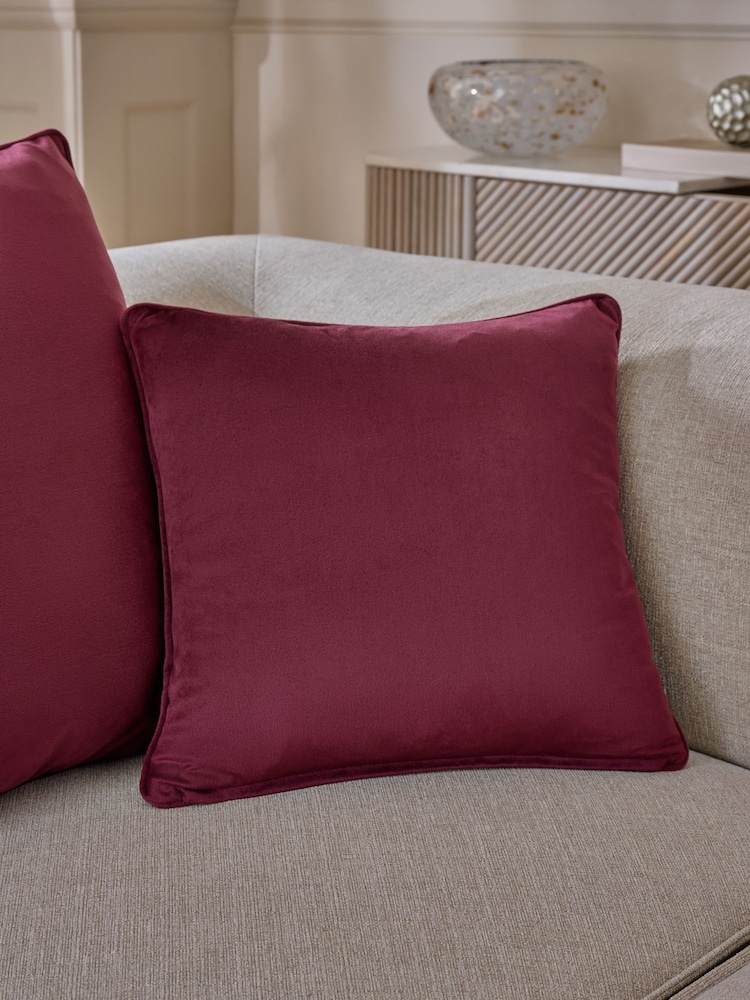 Plum Purple 43 x 43cm Matte Velvet Cushion - Image 1 of 6