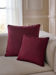 Plum Purple 43 x 43cm Matte Velvet Cushion - Image 2 of 6
