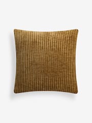 Ochre Yellow 43 x 43cm Corded Chenille Cushion - Image 4 of 6
