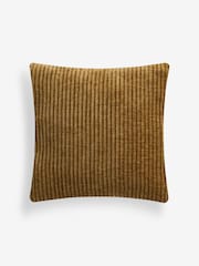 Ochre Yellow 43 x 43cm Corded Chenille Cushion - Image 5 of 6