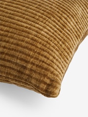 Ochre Yellow 43 x 43cm Corded Chenille Cushion - Image 6 of 6
