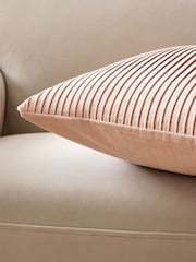Pink 40 x 59cm Velvet Pleat Cushion - Image 2 of 5