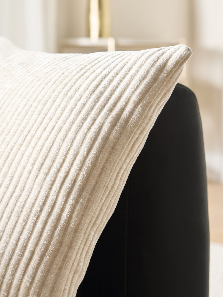 Light Natural 43 x 43cm Corded Chenille Cushion - Image 1 of 5