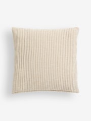 Light Natural 43 x 43cm Corded Chenille Cushion - Image 4 of 5