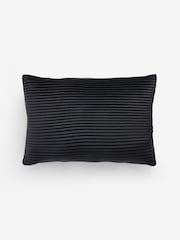 Charcoal Grey 40 x 59cm Velvet Pleat Cushion - Image 3 of 5