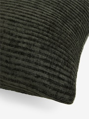 Green 43 x 43cm Corded Chenille Cushion - Image 4 of 5