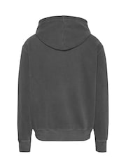 Tommy Jeans Black Vintage Varsity 100% Cotton Hoodie - Image 6 of 7