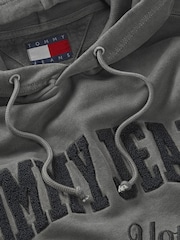 Tommy Jeans Black Vintage Varsity 100% Cotton Hoodie - Image 7 of 7