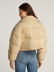 Tommy Jeans Cream Badge Collar Jacket - Image 2 of 6