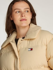 Tommy Jeans Cream Badge Collar Jacket - Image 3 of 6