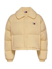 Tommy Jeans Cream Badge Collar Jacket - Image 4 of 6