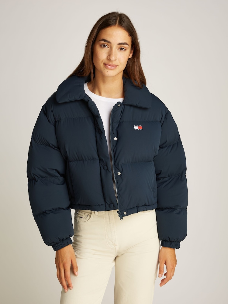 Tommy Jeans Blue Badge Collar Jacket - Image 1 of 7