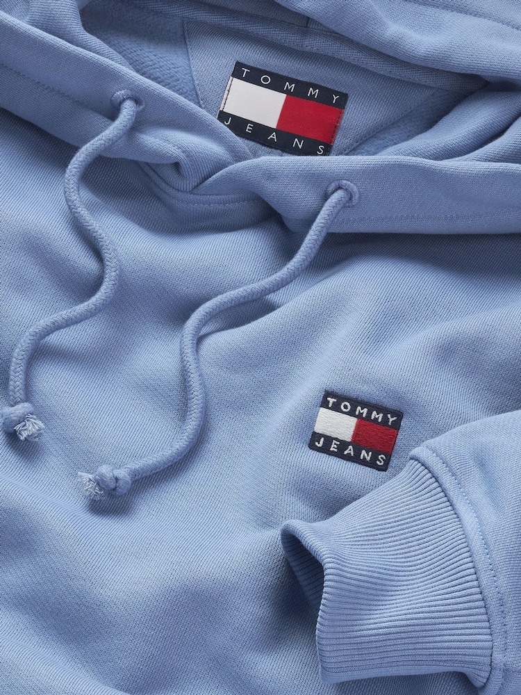 Tommy Jeans Blue Badge 100% Cotton Hoodie - Image 7 of 7