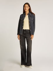 Tommy Jeans Black Western Washed 100% Cotton Shirt - Image 3 of 7
