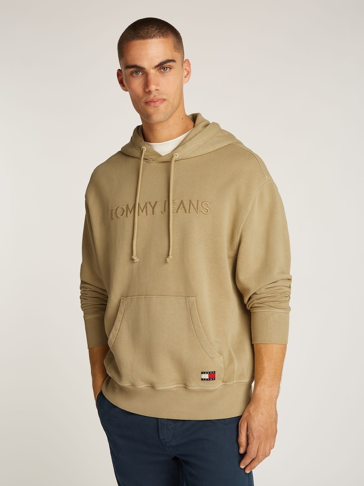 Tommy Jeans Natural Label 100% Cotton Hoodie - Image 1 of 7