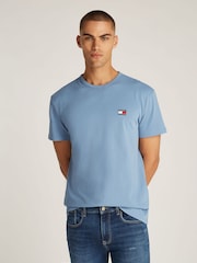 Tommy Jeans Blue Badge 100% Cotton T-Shirt - Image 1 of 7