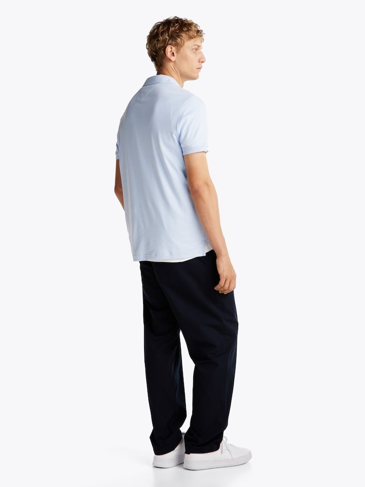 Tommy Hilfiger Blue Liquid 100% Cotton Regular Polo Shirt - Image 3 of 6