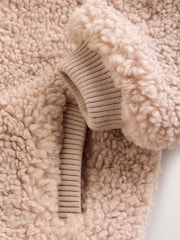 Brown Hello Bear Brown Borg Hello Bear Baby Jacket - Image 8 of 10