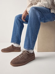 Brown Suede Smart Casual Trainers - Image 2 of 6