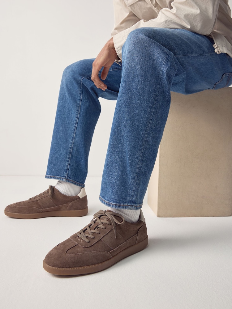 Brown Suede Smart Casual Trainers - Image 2 of 6
